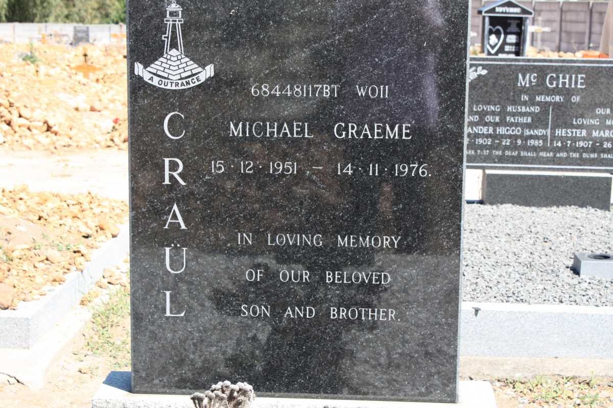 CRAUL Michael Graeme 1951-1976 
