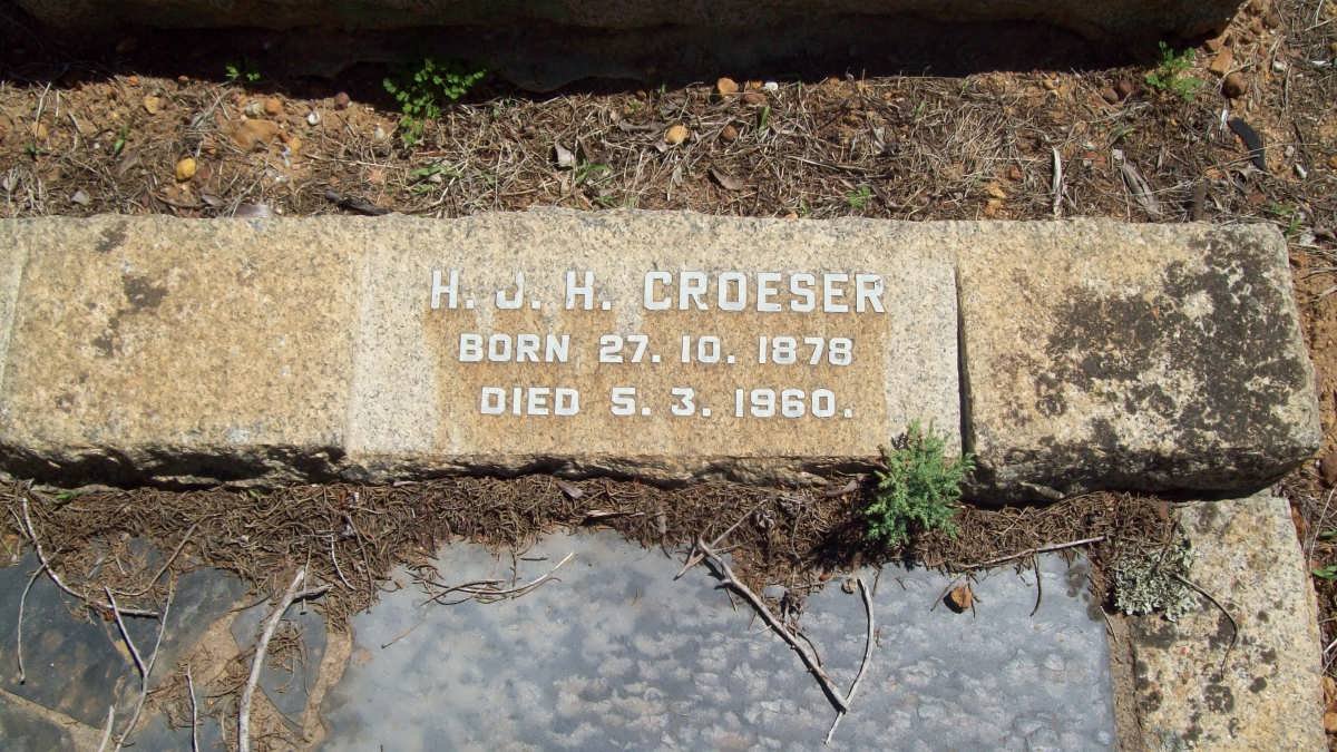 CROESER H.J.H. 1878-1960
