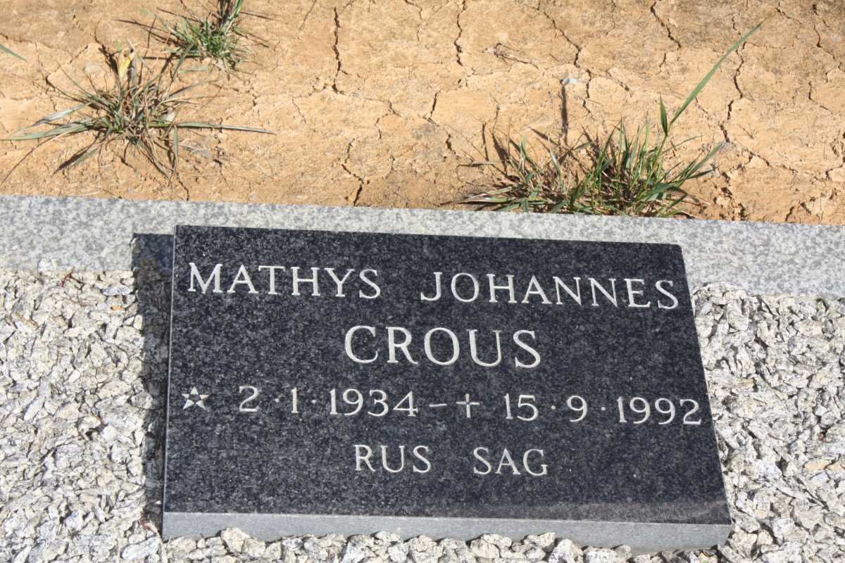 CROUS Mathys Johannes 1934-1992