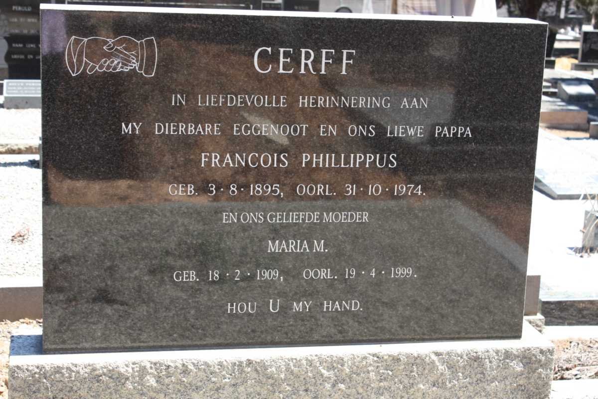 CERFF Francois Phillippus 1895-1974 &amp; Maria M. 1909-1999