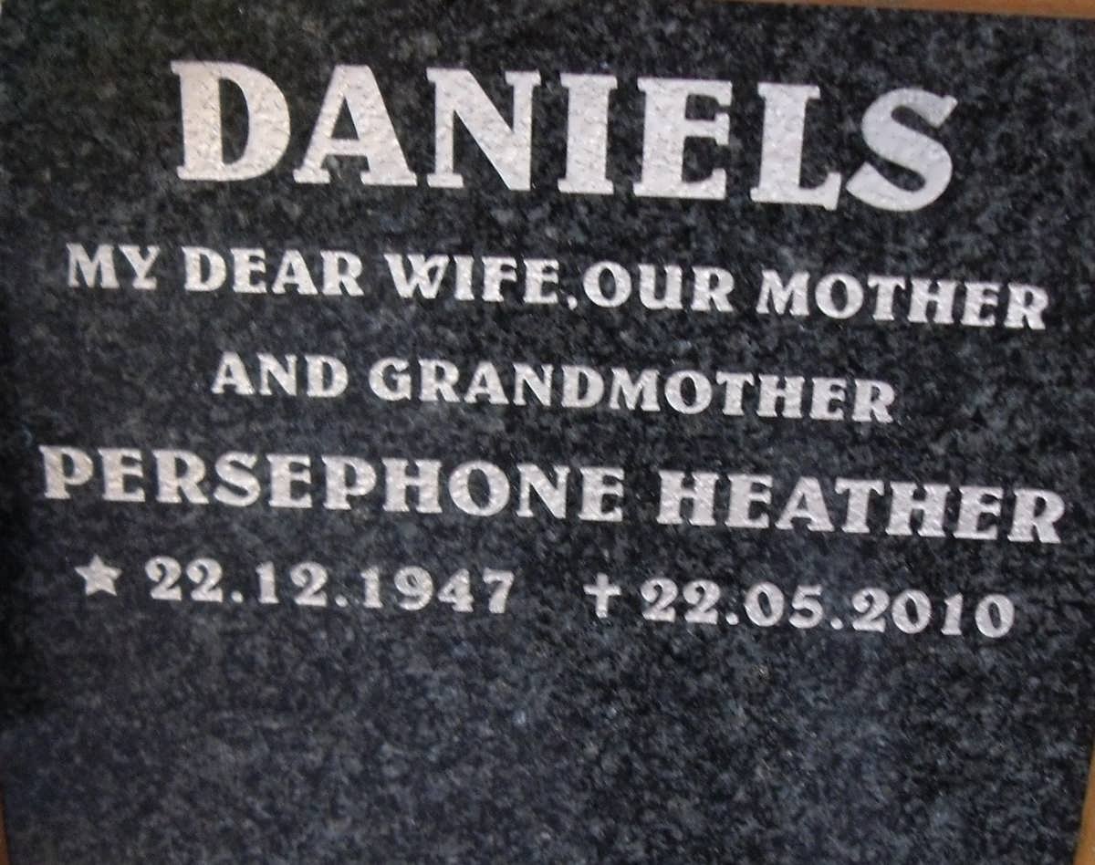 DANIELS Persephone Heather 1947-2010