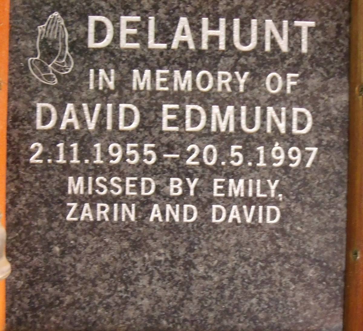 DELAHUNT David Edmund 1955-1997