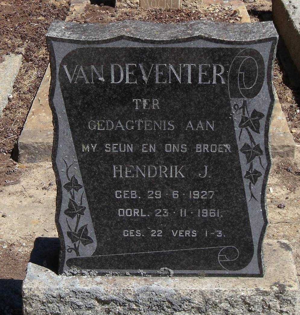 DEVENTER Hendrik J., van 1927-1961