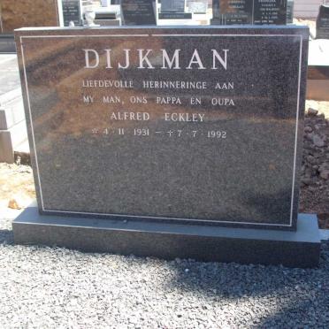 DIJKMAN Alfred Eckley 1931-1992