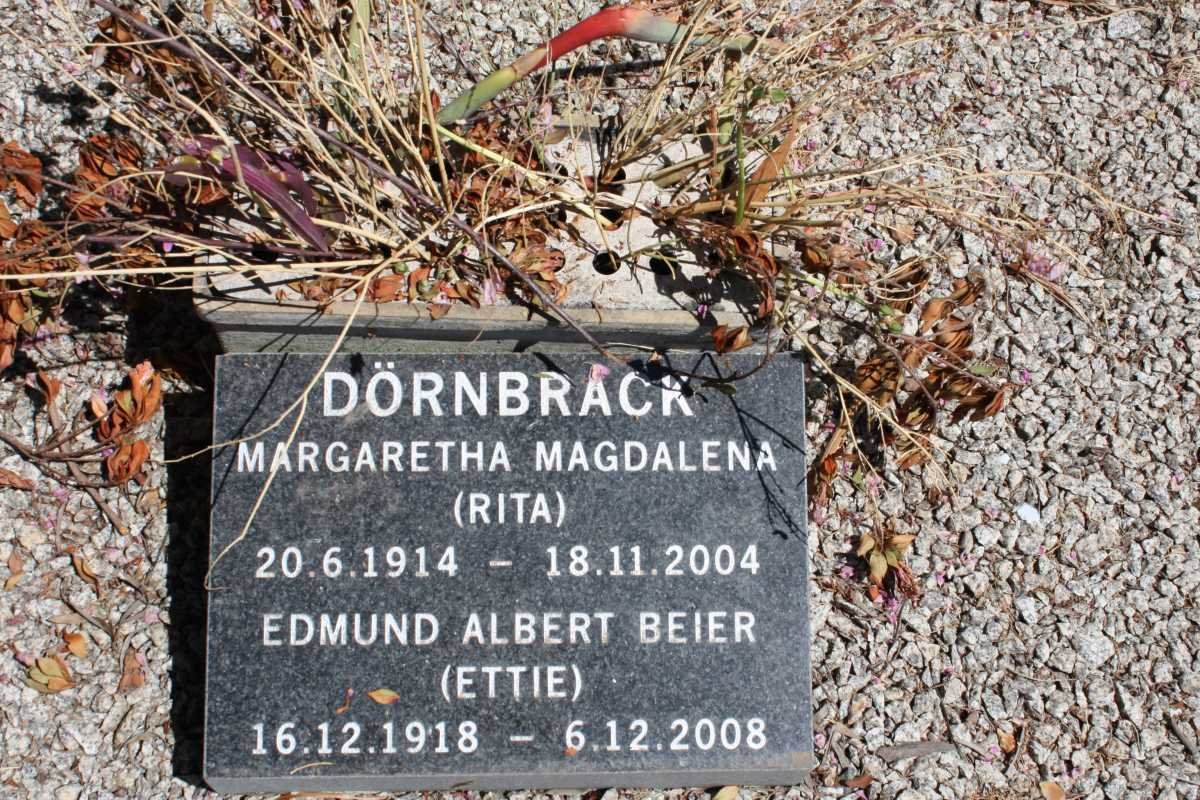 DORNBRACK Edmund Albert Beier 1918-2008 &amp; Margaretha Magdalena 1914-2004