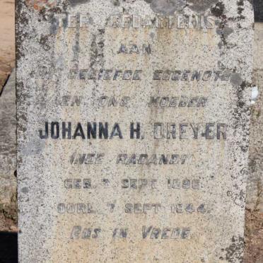 DREYER Johanna H. nee RADANDT 1896-1944