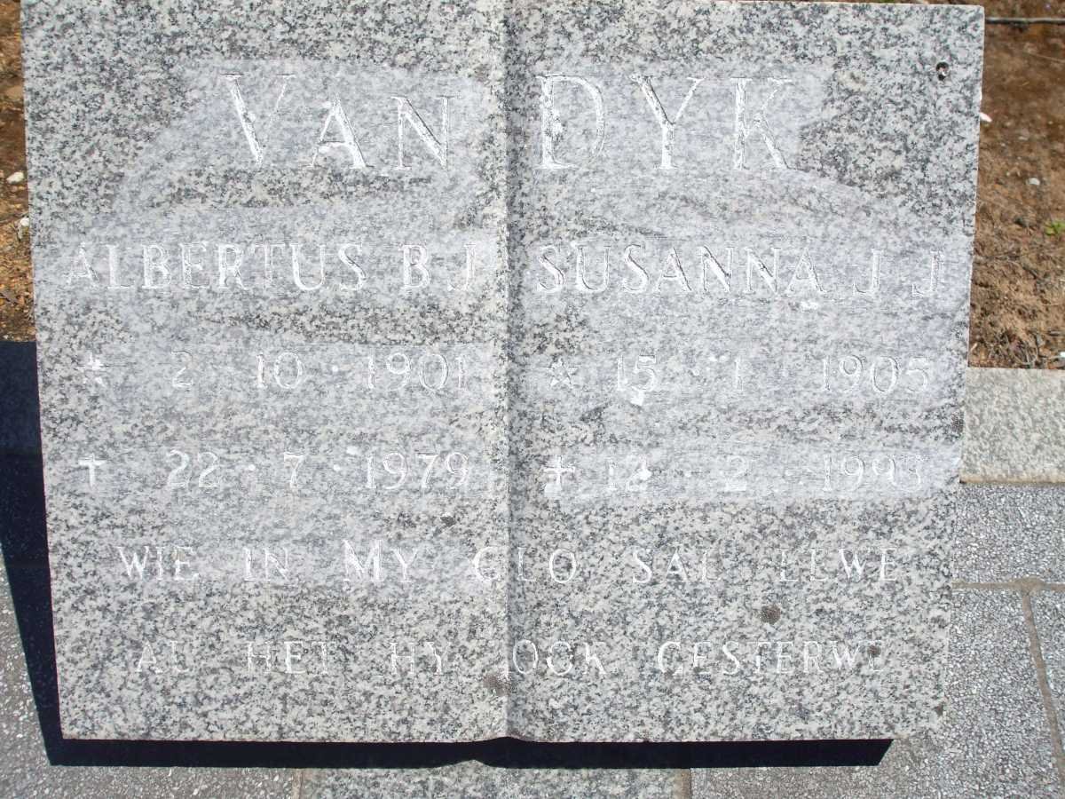 DYK Albertus B.J., van 1901-1979 &amp; Susanna J.J. 1905-1993