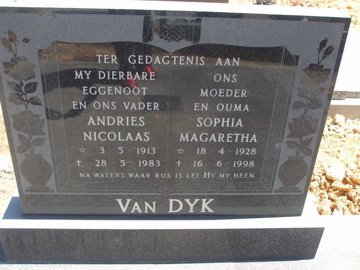 DYK Andries Nicolaas, van 1913-1983 &amp; Sophia Margaretha 1928-1998 