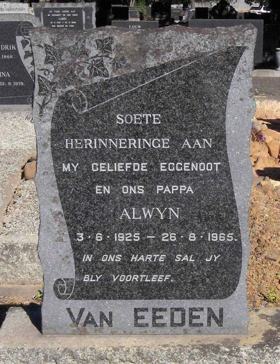 EEDEN Alwyn, van 1925-1965