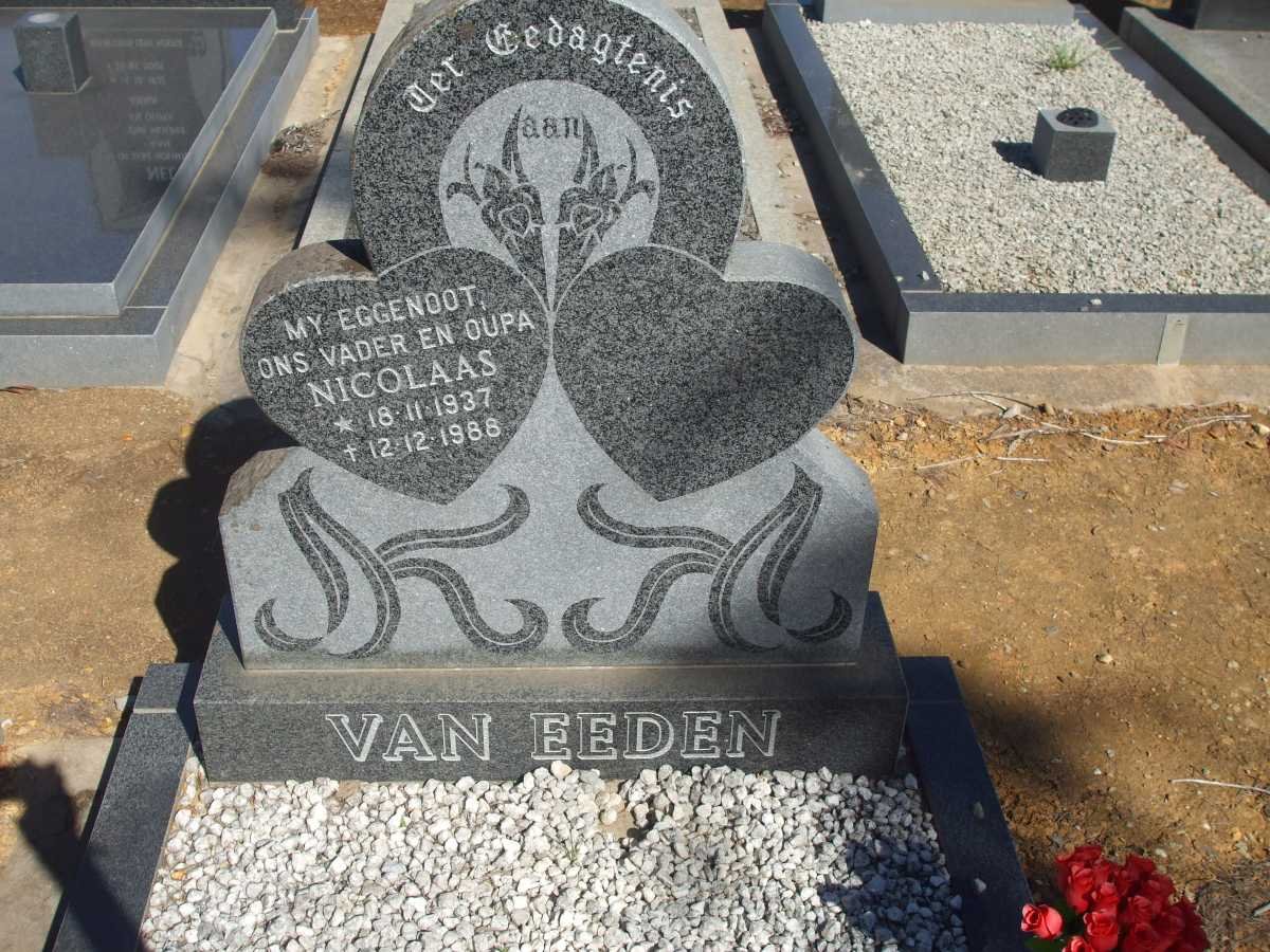 EEDEN Nicolaas, van 1937-1988