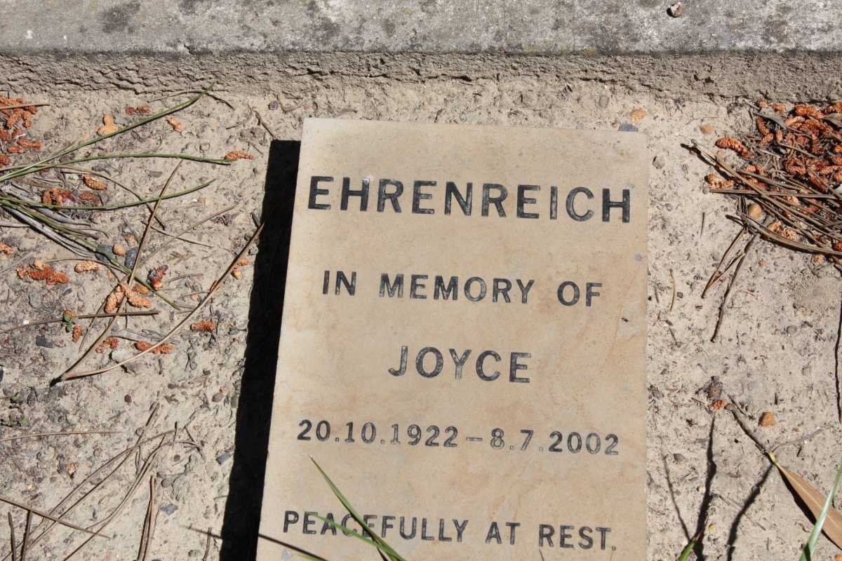 EHRENREICH Joyce 1922-2002