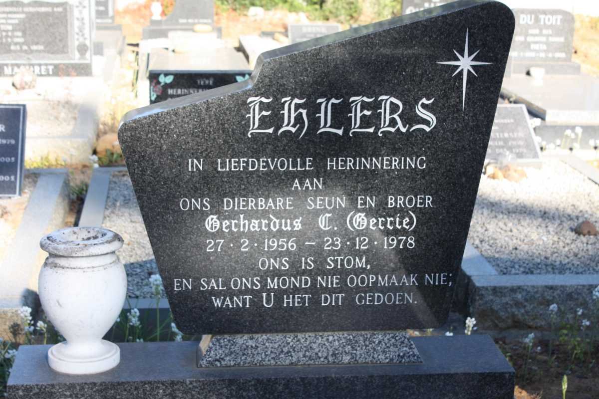EHLERS Gerhardus C. 1956-1978