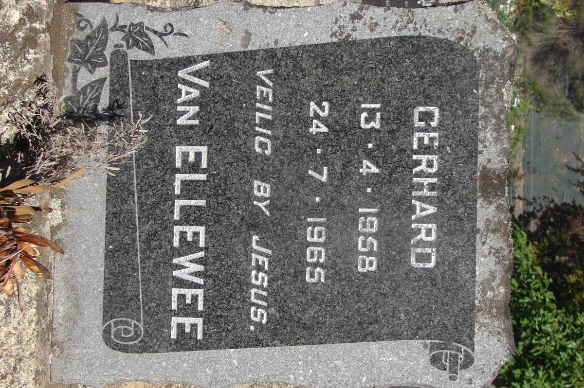 ELLEWEE Gerhard, van 1958-1965