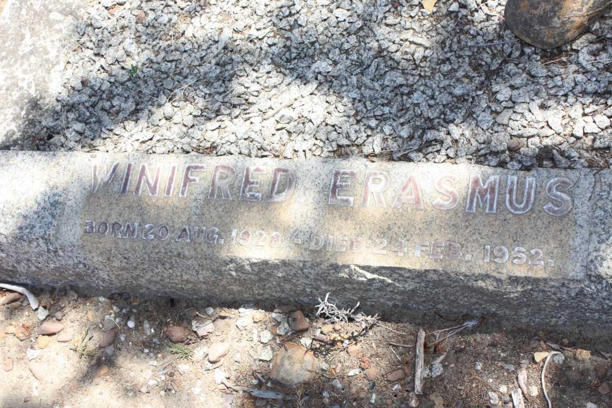 ERASMUS Winifred 1928-1952