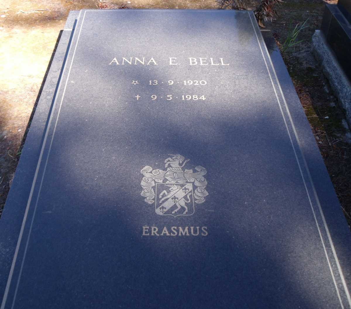 ERASMUS Anna E. Bell 1920-1984