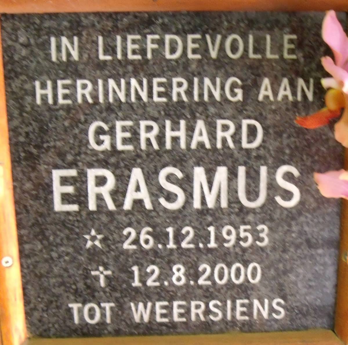 ERASMUS Gerhard 1953-2000