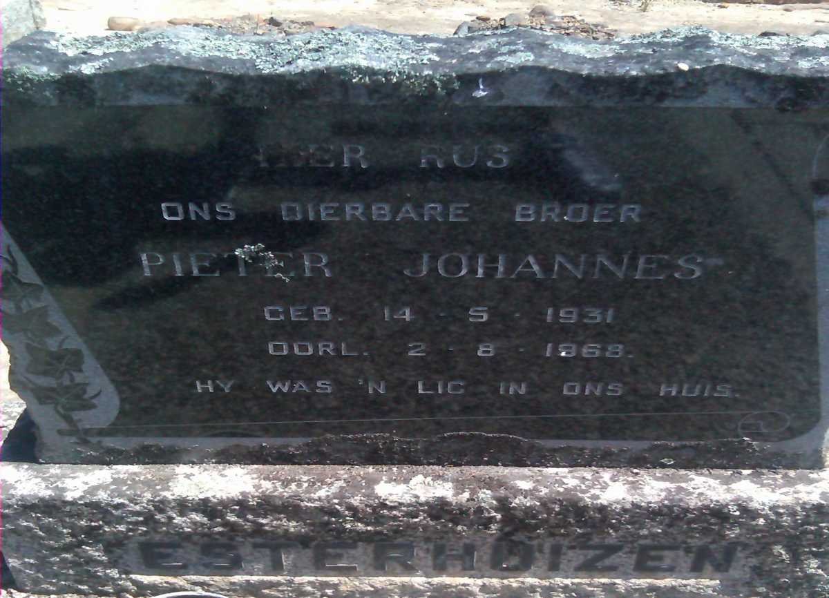 ESTERHUIZEN Pieter Johannes 1931-1968
