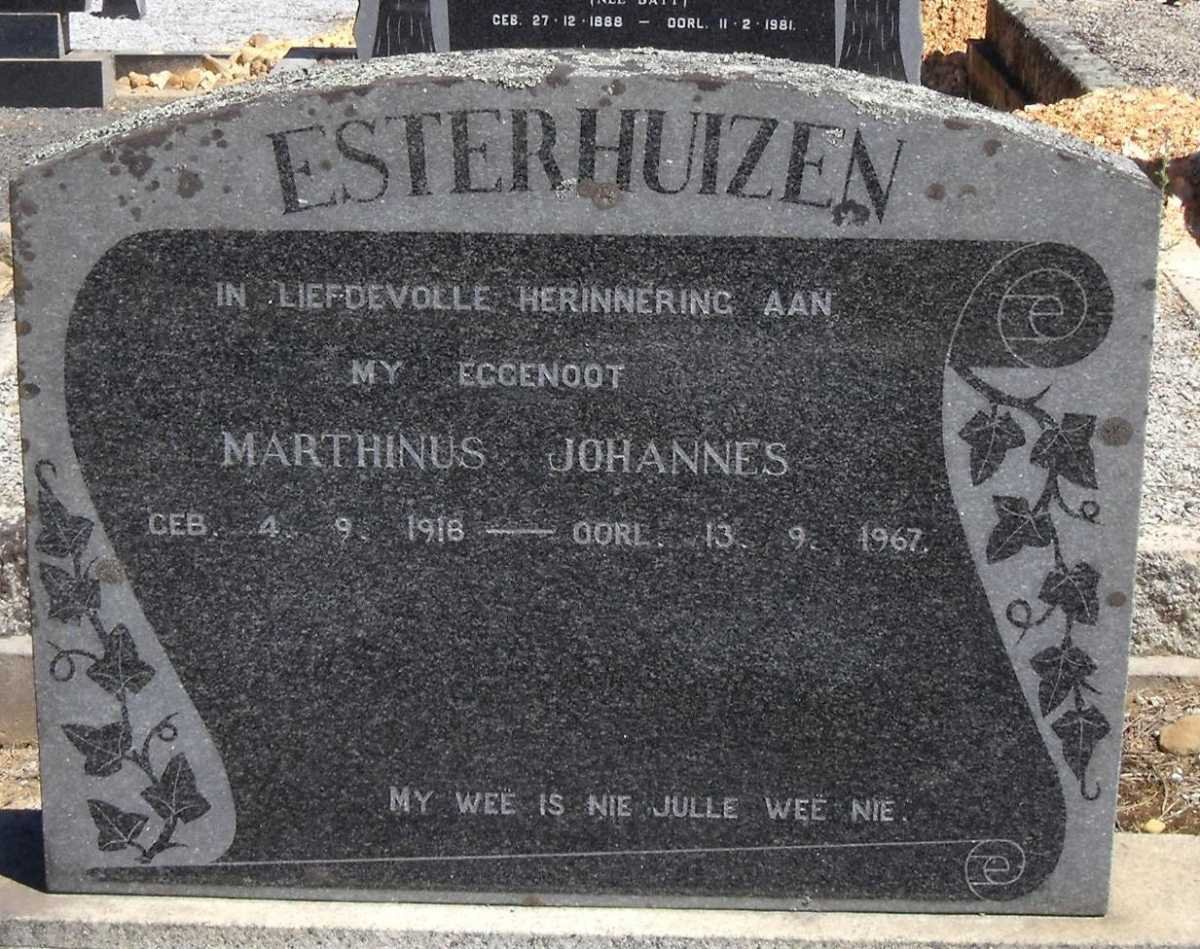 ESTERHUIZEN Marthinus Johannes 1918-1967