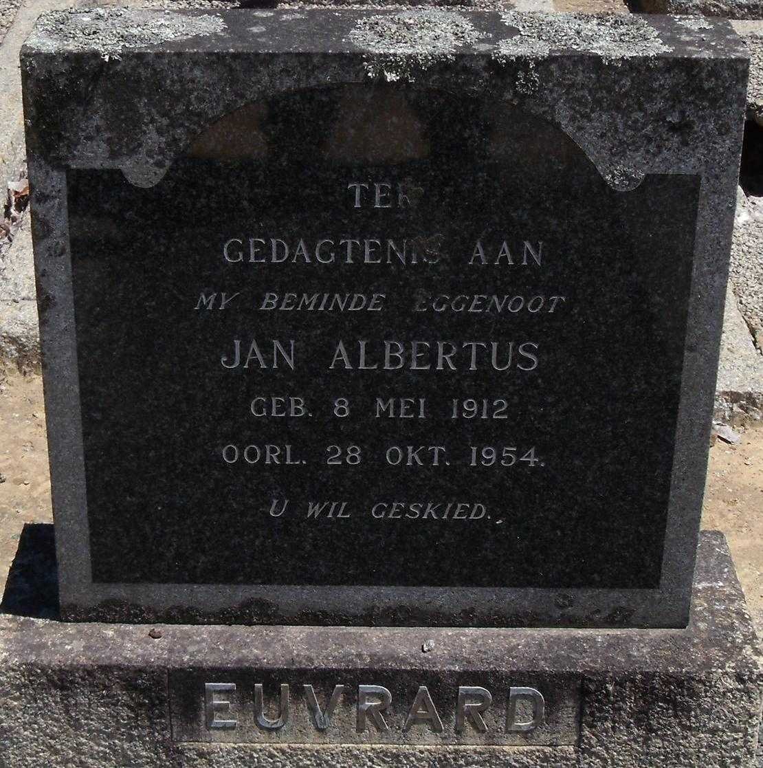 EUVRARD Jan Albertus 1912-1954