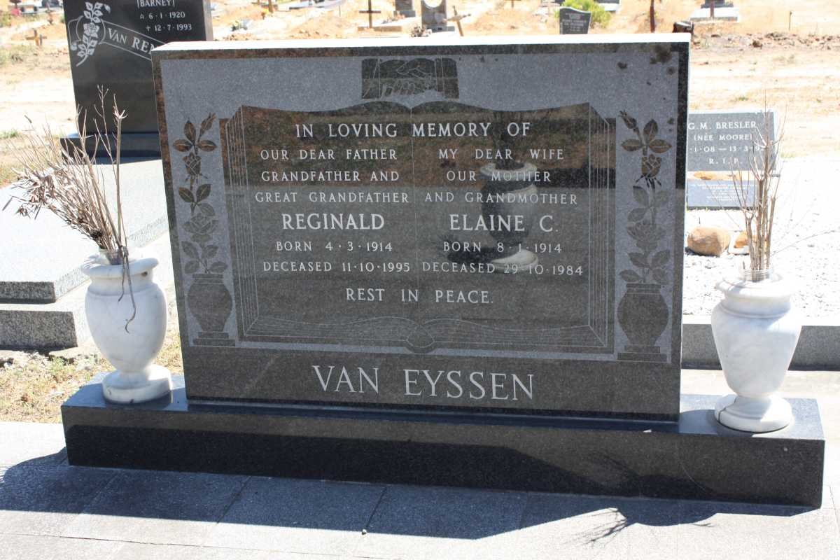 EYSSEN Reginald, van 1914-1995 &amp; Elaine C. 1914-1984