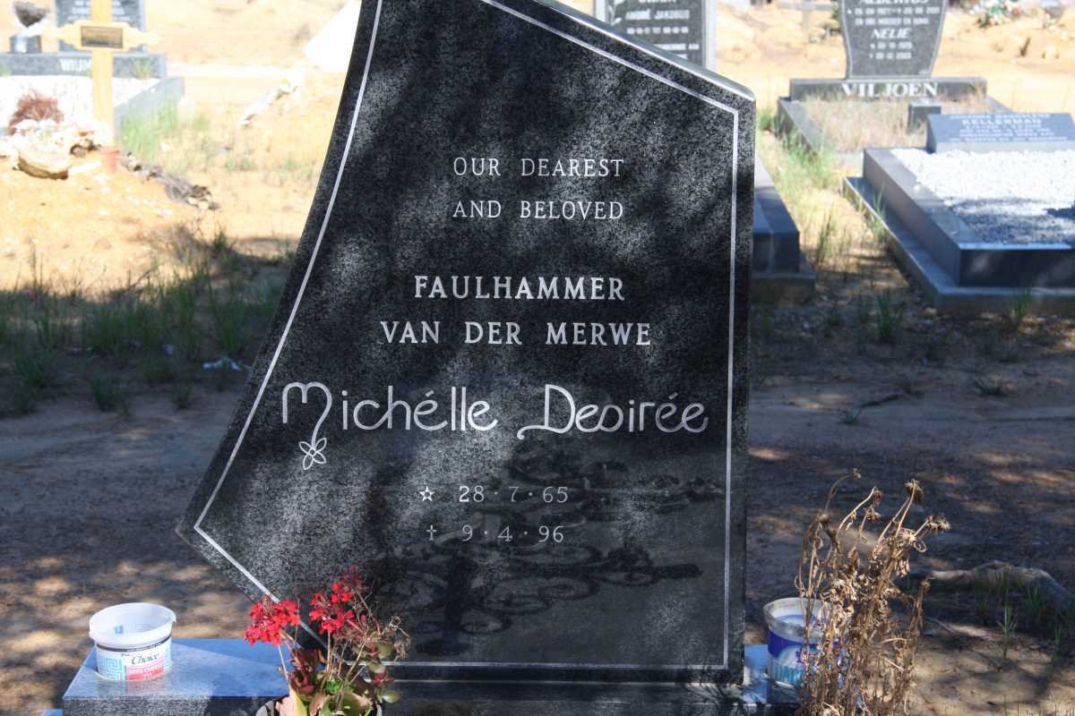 FAULHAMMER Michélle Desireé nee VAN DER MERWE 1965-1996