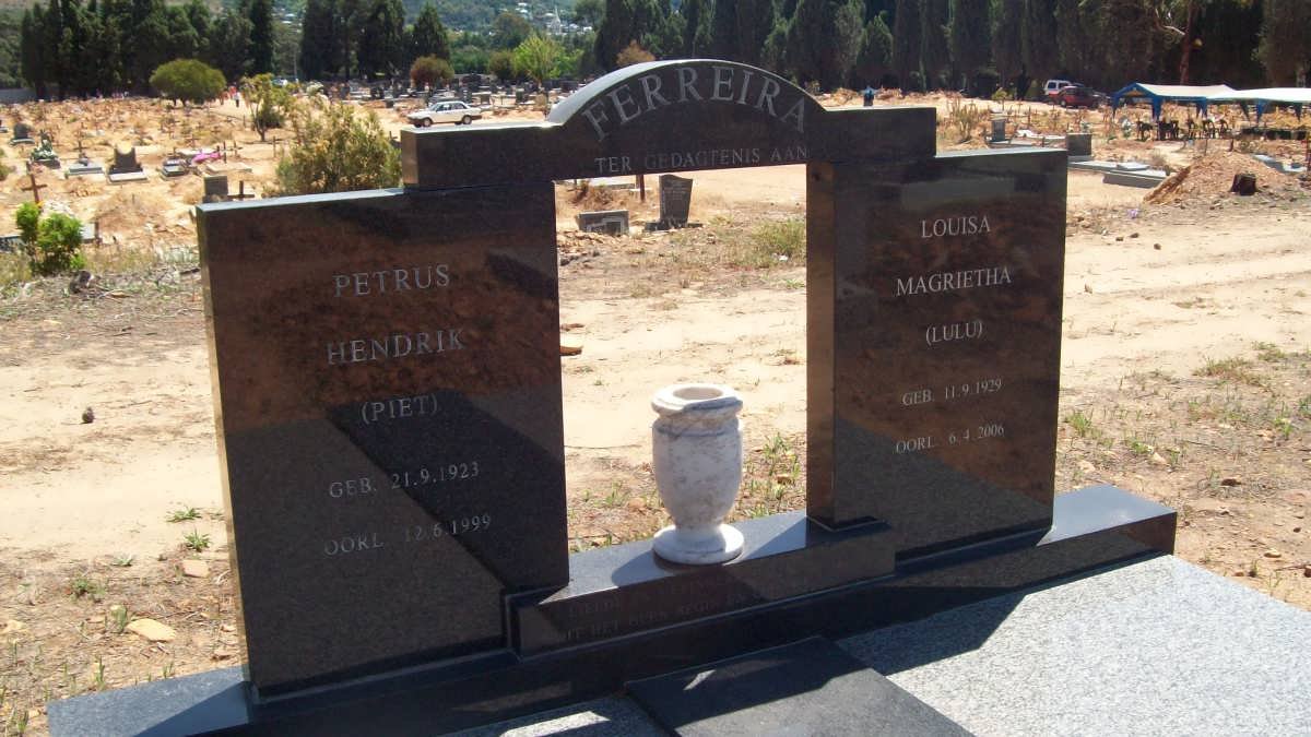 FERREIRA Petrus Hendrik 1923-1999 &amp; Louisa Magrietha 1929-2006