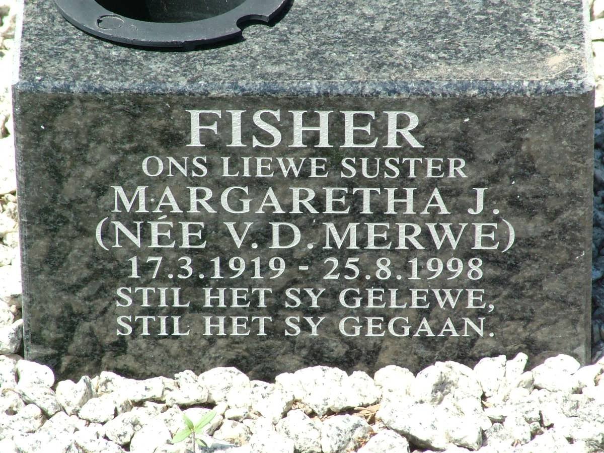 FISHER Maudie born DE VILLIERS 1913-1957 :: FISHER Marjorie Ann 1939-1940 :: FISHER Arthur 1910-1988
