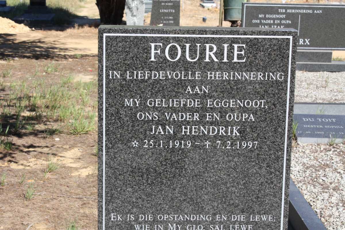 FOURIE Jan Hendrik 1919-1997