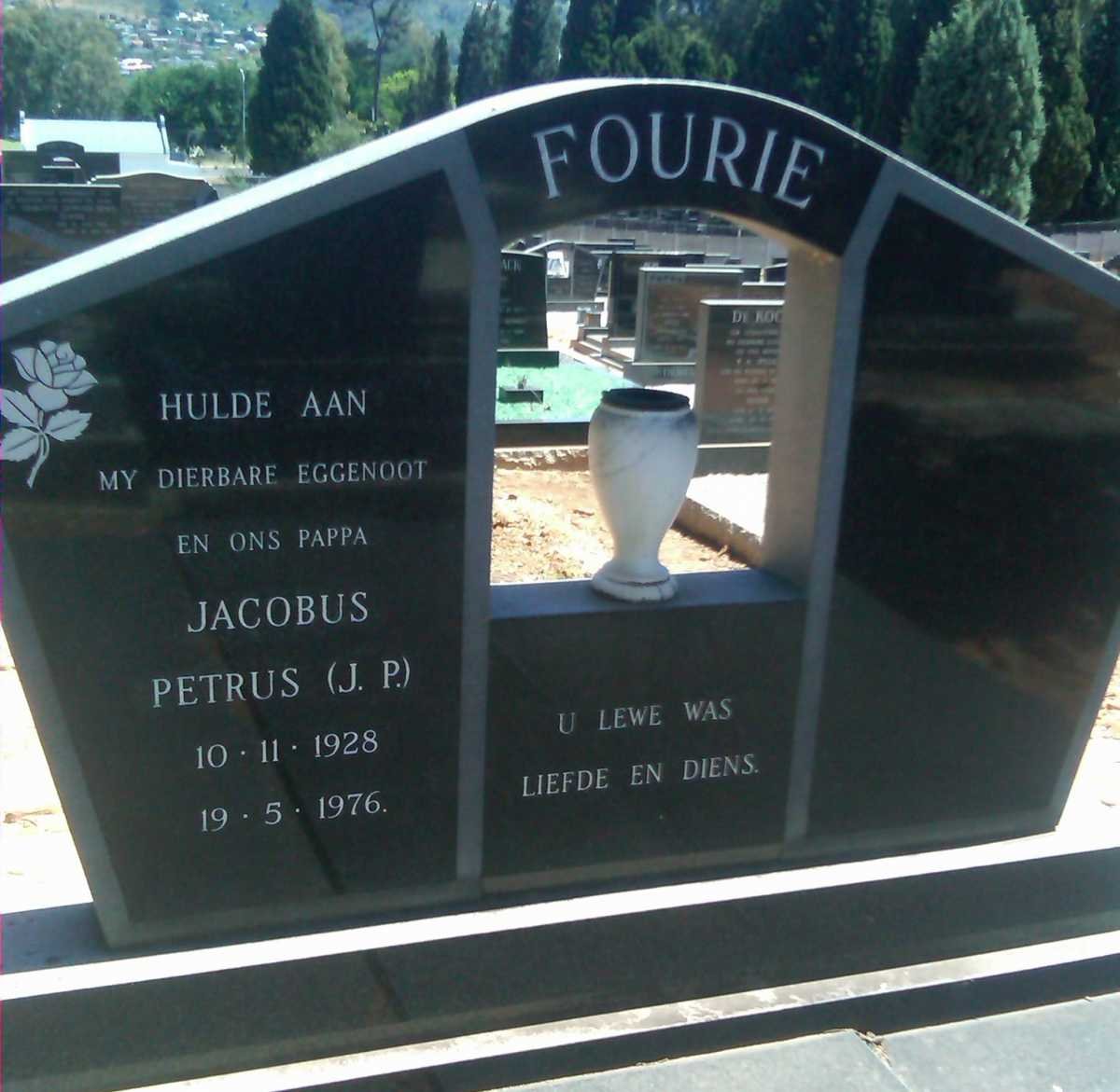 FOURIE Jacobus Petrus 1928-1976