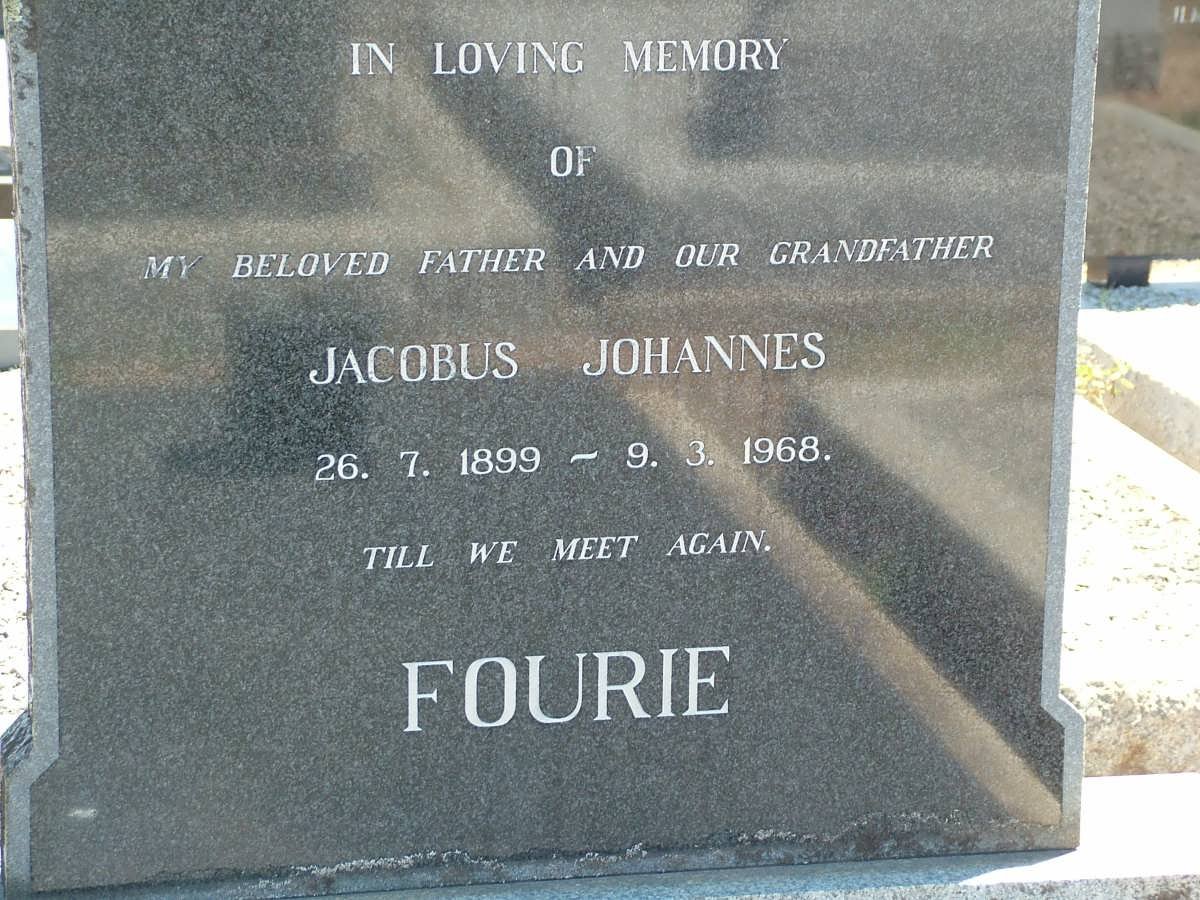 FOURIE Jacobus Johannes 1899-1968