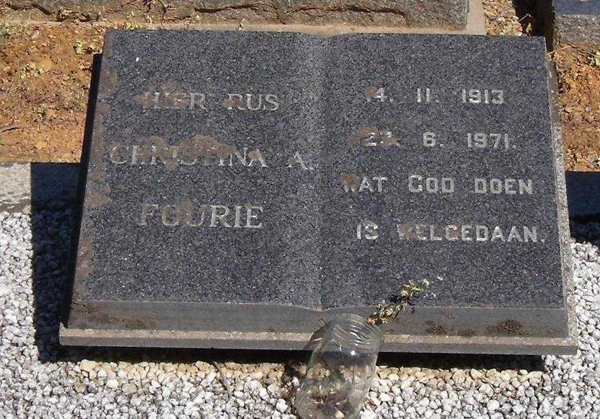 FOURIE Christina A. 1913-1971