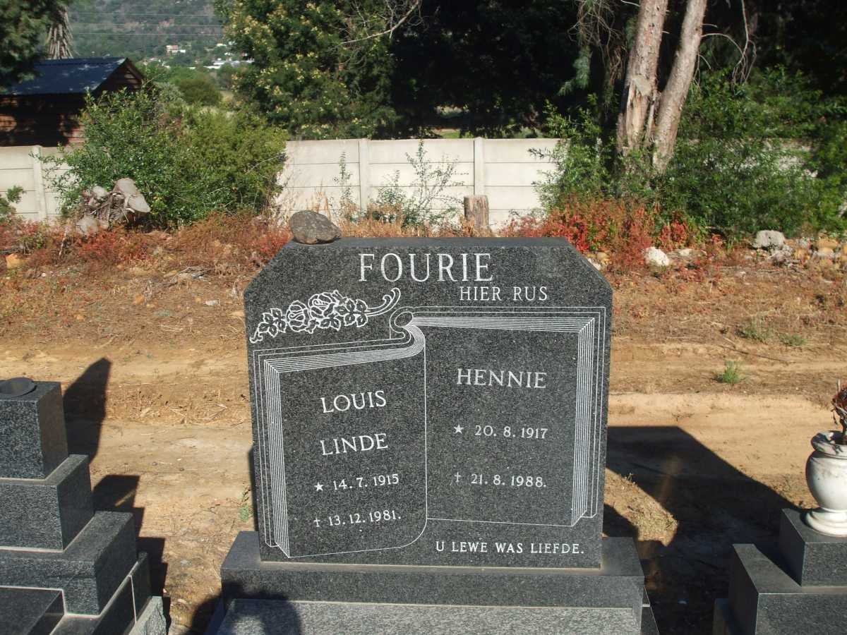 FOURIE Louis Linde 1915-1981 &amp; Hennie 1917-1988
