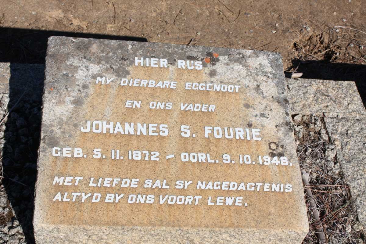 FOURIE Johannes S. 1872-1948