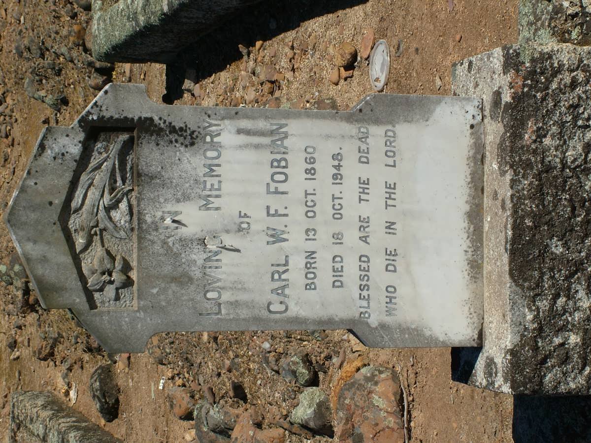 FOBIAN Carl W.F. 1860-1948 &amp; Mary Ann CHANDLER 1860-1938