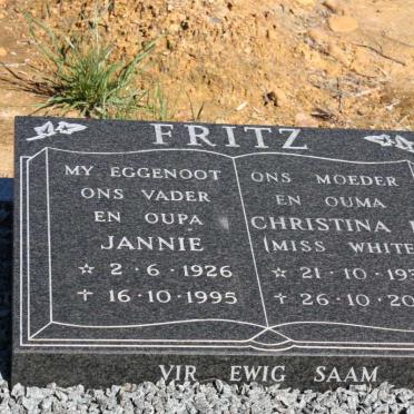 FRITZ Jannie 1926-1995 &amp; Christina P. 1934-2004
