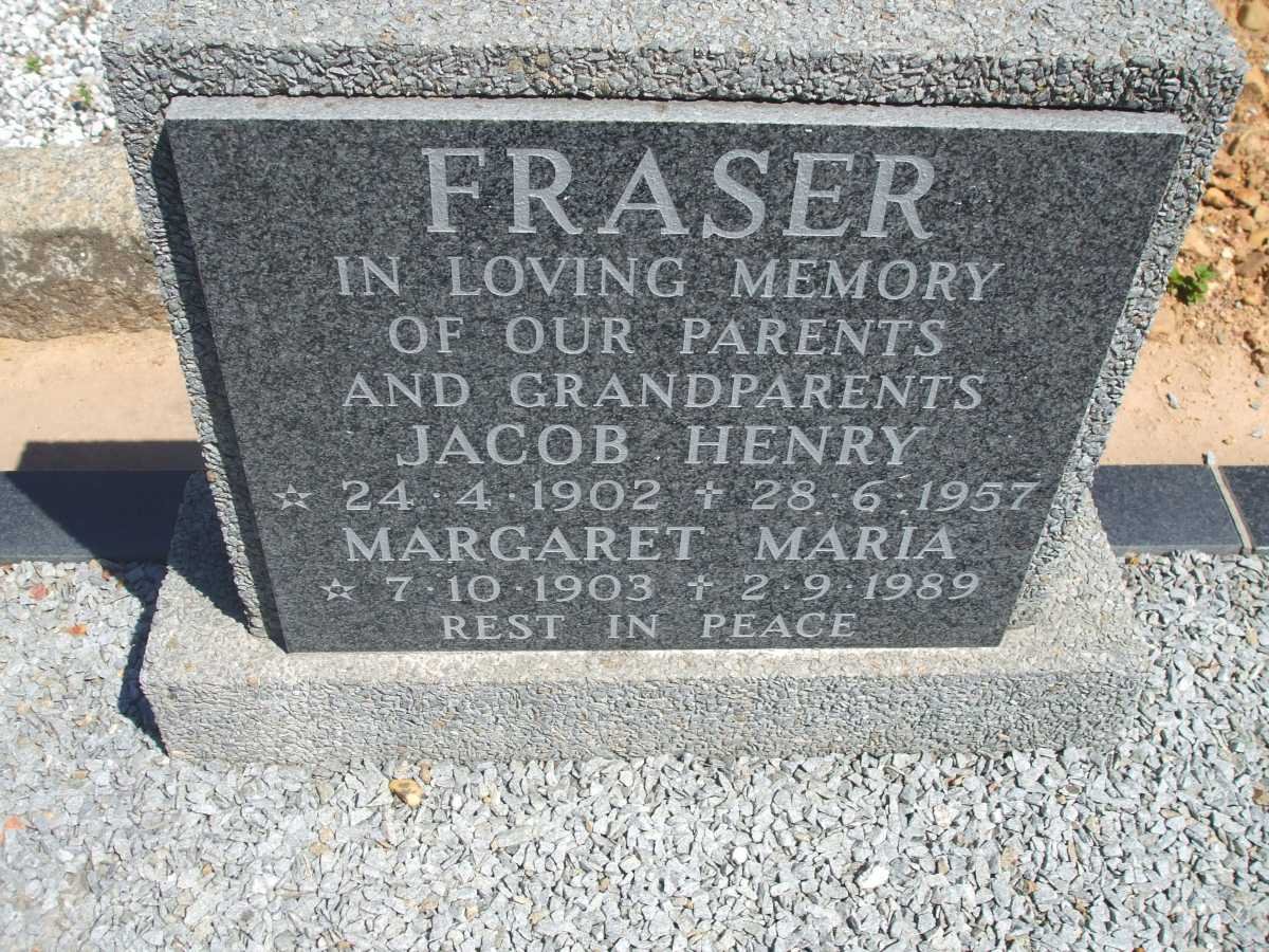 FRASER Jacob Daniel 1902-1957 &amp; Margaret Maria 1903-1989