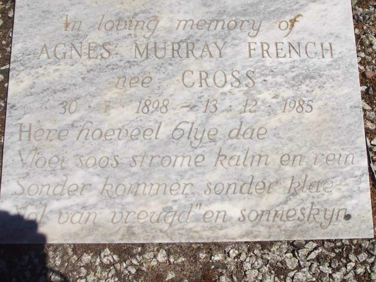 FRENCH Agnes Murray nee CROSS 1898-1985
