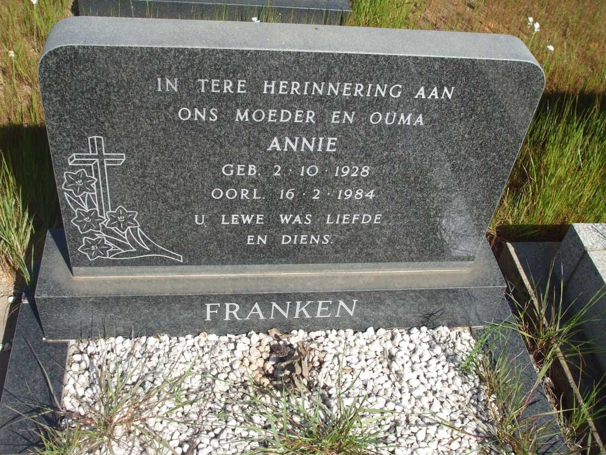 FRANKEN Annie 1928-1984