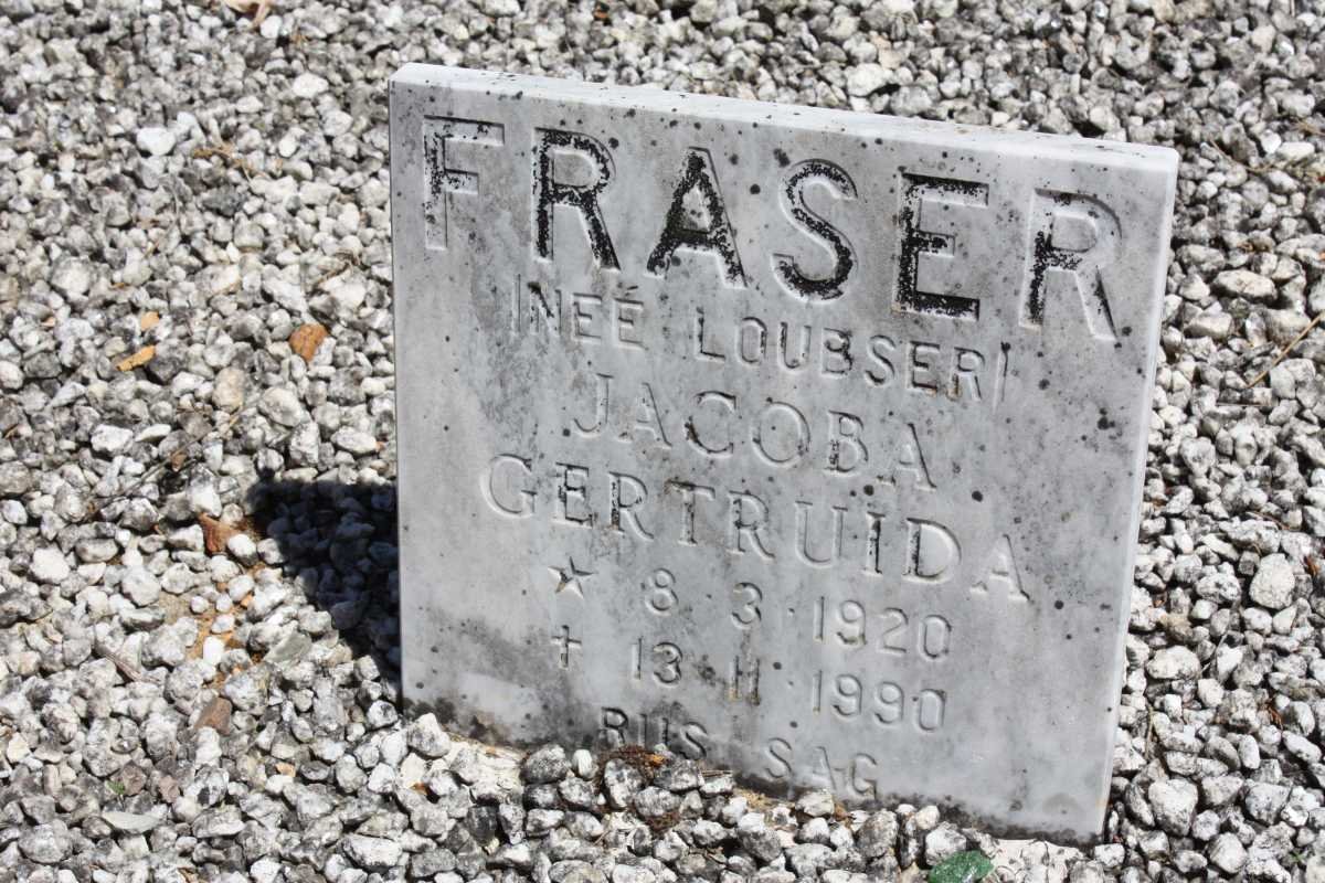 FRASER Jacoba Gertruida nee LOUBSER 1920-1990