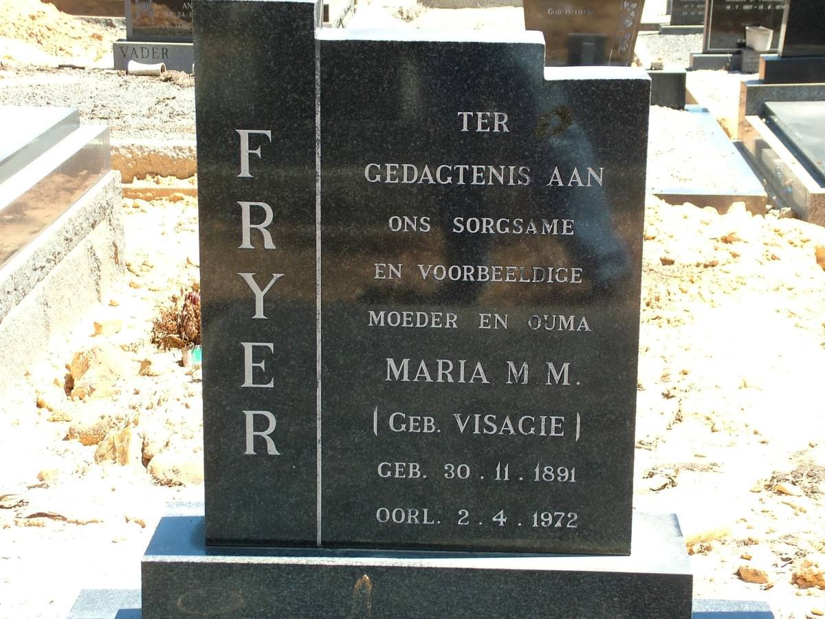 FRYER Maria M.M. nee VISAGIE 1891-1972