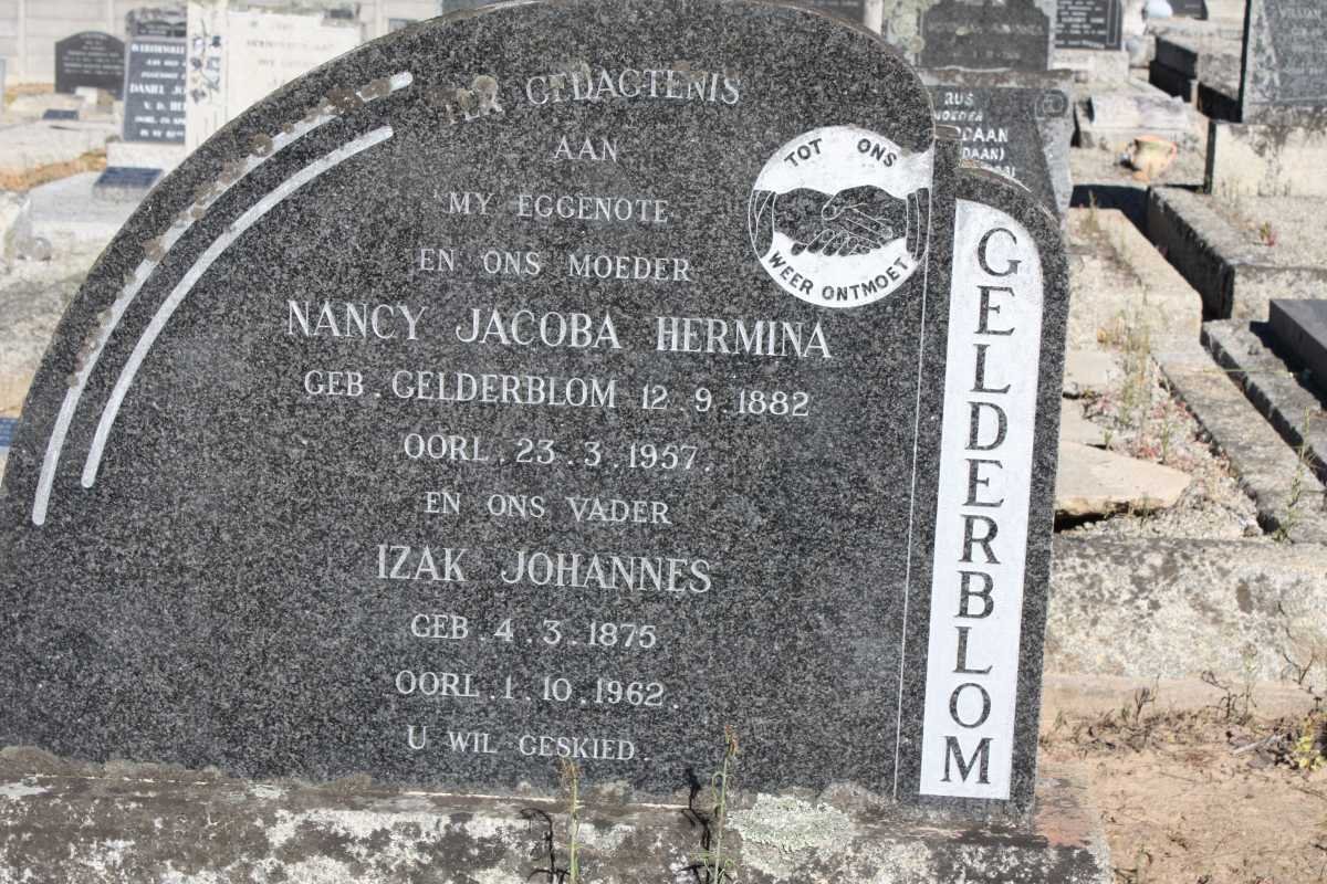 GELDERBLOM Izak Johannes 1875-1962 &amp; Nancy Jacoba Hermina GELDERBLOM 1882-1957