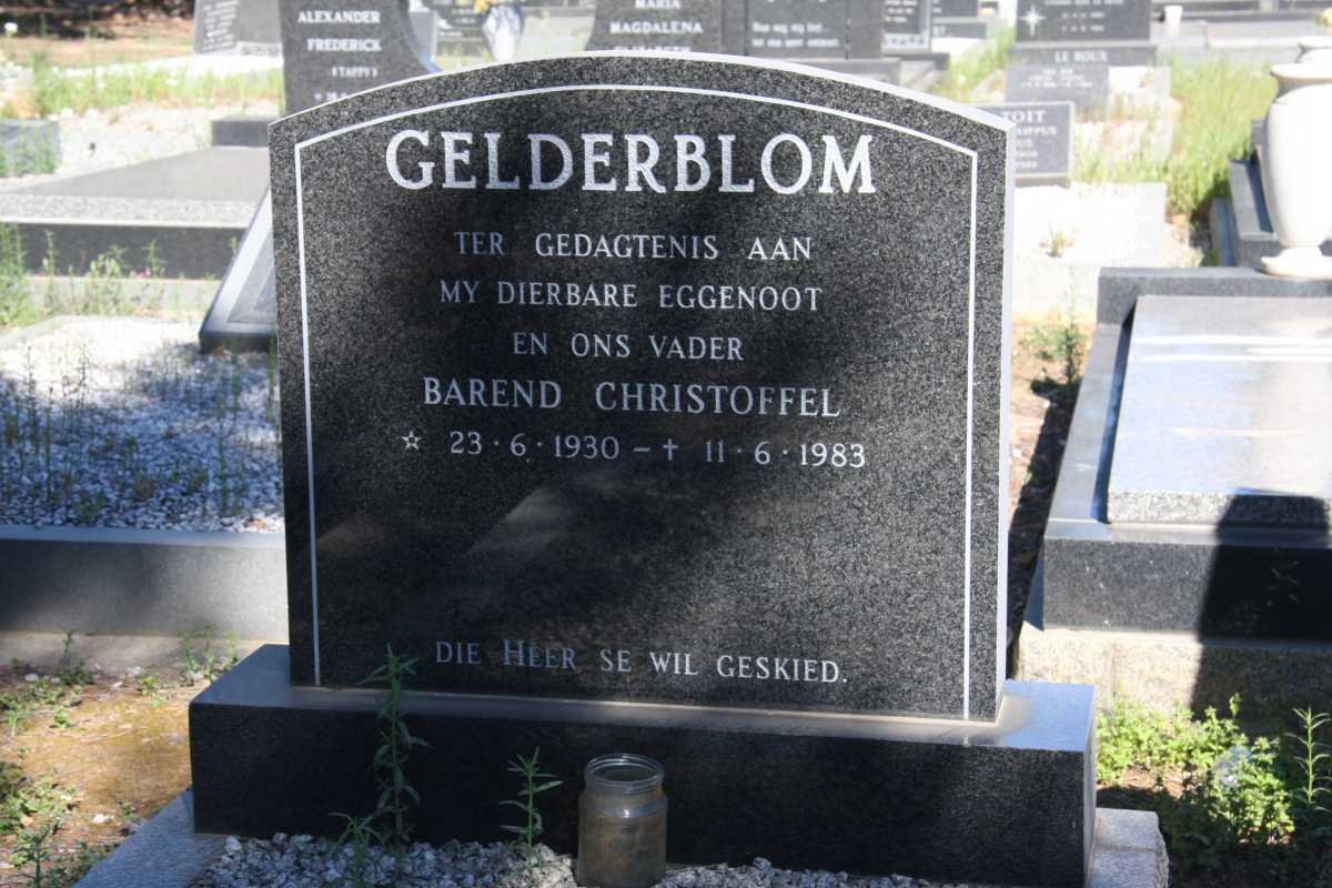 GELDERBLOM Barend Christoffel 1930-1983