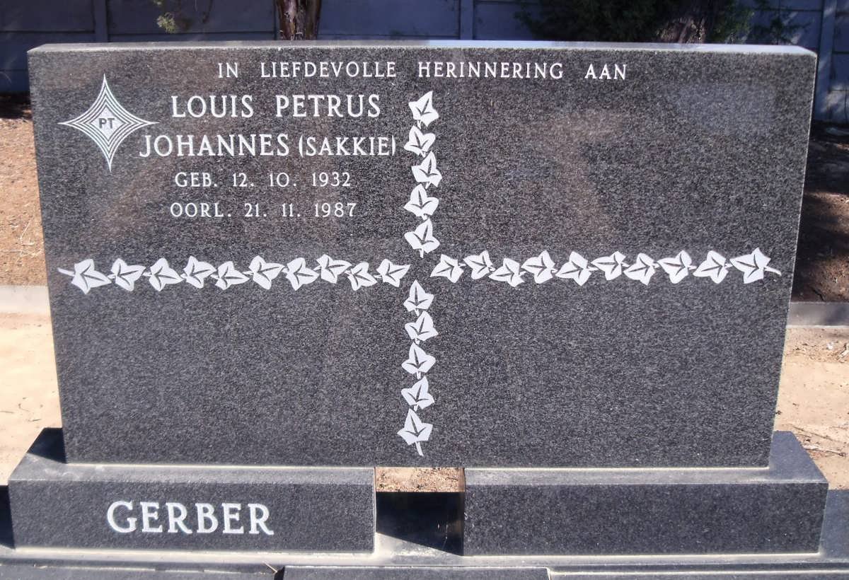GERBER Louis Petrus Johannes 1932-1987
