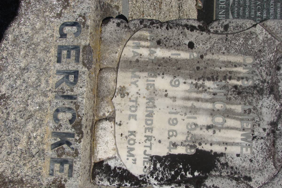 GERICKE Nico 1959-1964