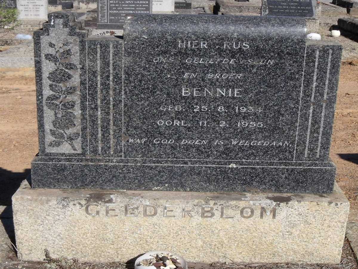 GELDERBLOM Bennie 1934-1955