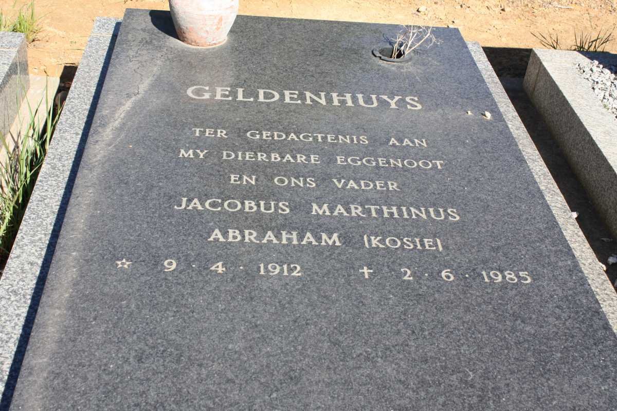 GELDENHUYS Jacobus Marthinus Abraham 1912-1985