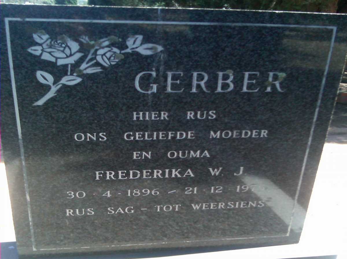 GERBER Frederika W.J. 1896-1975