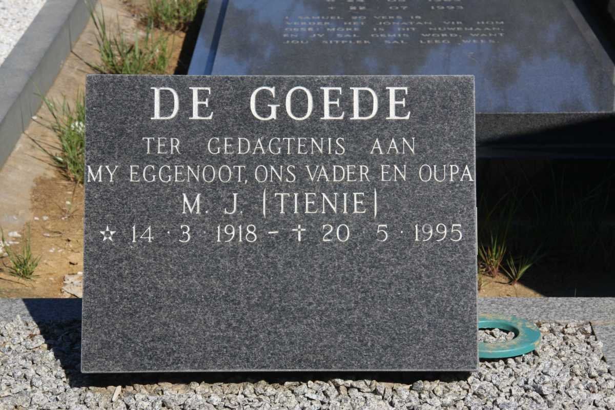 GOEDE M.J., de 1918-1995
