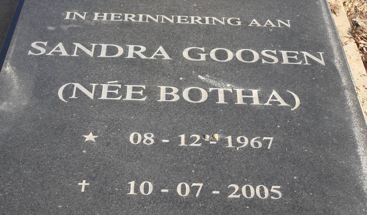 GOOSEN Sandra nee BOTHA 1967-2005