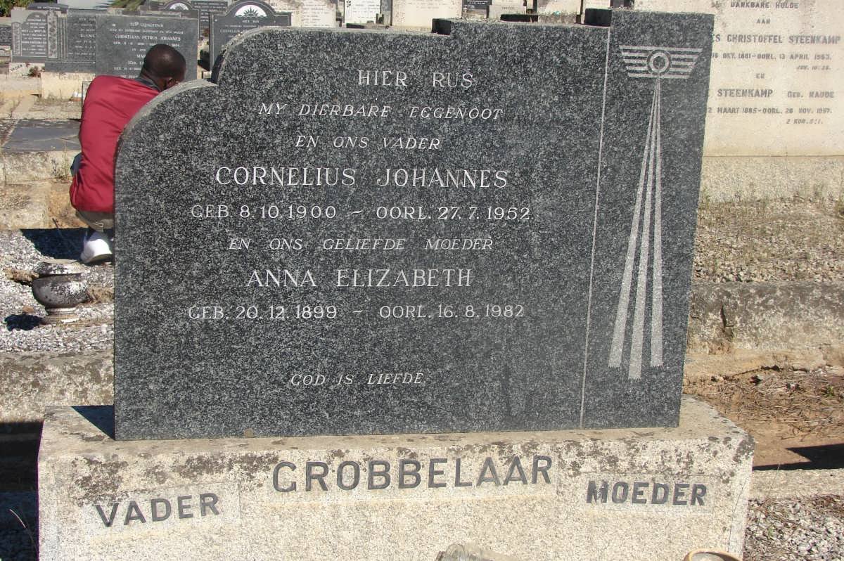 GROBBELAAR Cornelius Johannes 1900-1952 &amp; Anna Elizabeth 1899-1982